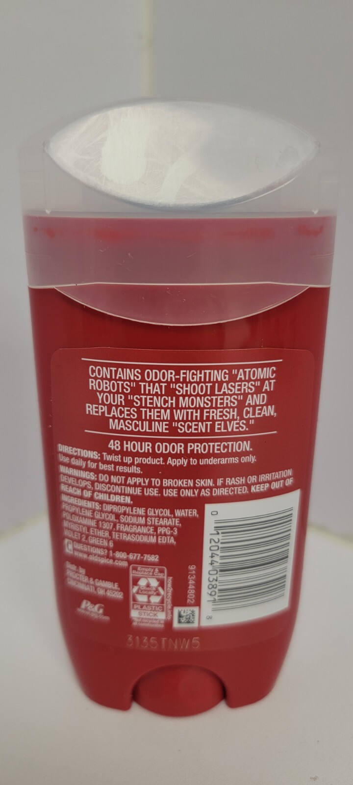 Old Spice Pure Sport High Endurance Deodorant Clear Solid 3oz