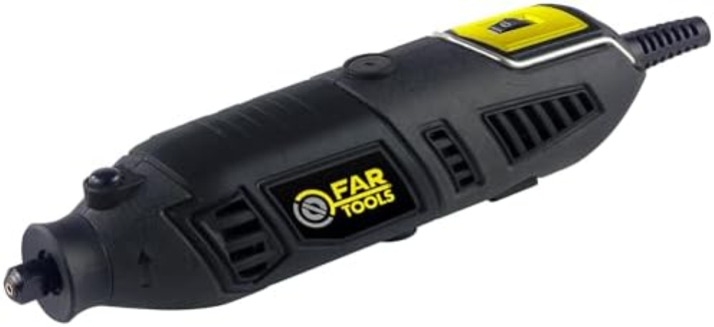 Fartools DCP 170 - Mini smerigliatrice, 126 accessori inclusi, 170 W, colore ner