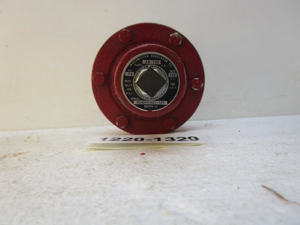 Masoneilan Regulator 8040017-001-125 Input 250 PSI/Range 25-125 PSI Out 1/2" C.I - Image 4 of 4