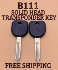 X2 SOLID HEAD TRANSPONDER IGNITION CHIP KEYS FOR 2007-2014 CHEVY SILVERADO 1500