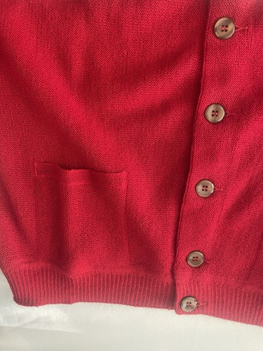 Peruvian Connection Cardigan Sweater Alpaca Wool Button Up Mens Large Red NWT - Picture 7 of 10