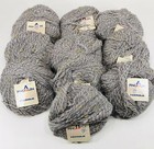 Vintage Pingouin Feerique Yarn Wool Blend Aran Medium 03 Gray Lavender Lot of 10