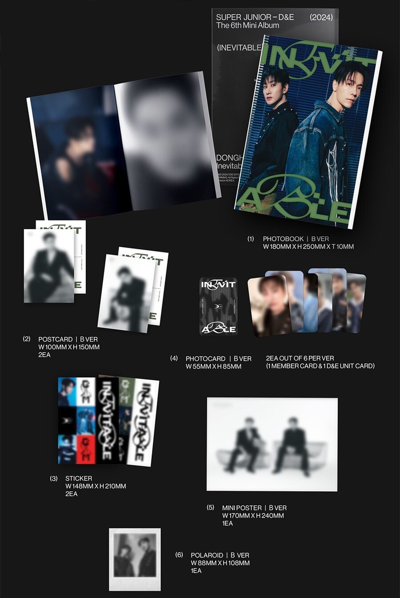 SUPERJUNIOR-D&E ドンへ INEVITABLE トレカ13枚セット SUPER JUNIOR D&E INEVITABLE Album 2 Ver SET/2CD+2 PhotoBook+10