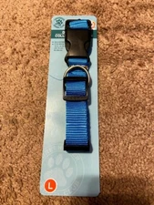 NIP Adjustable Blue Dog Collar Fits 18-24in Necks Large Greenbrier Kennel Club
