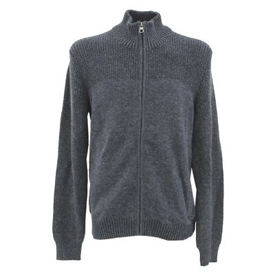 PIERRE CARDIN Herren Strickjacke Sweatjacke Stehkragen Wollanteil