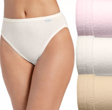 Jockey L26535 Women's Multi Elance Cotton French Cut 3-Pack Panties Size 6/M