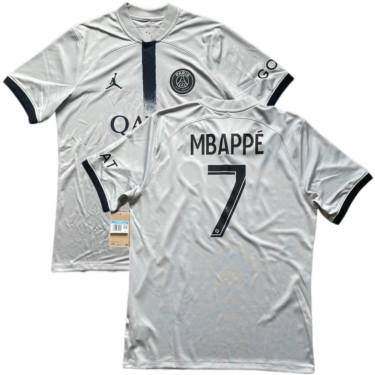 2018/19 PSG Jordan white long sleeve jersey MBAPPE for Sale in