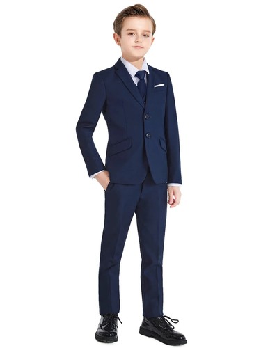 Boys Suits Colorful Formal Suits 5 Piece Slim Fit Dresswear Suit Set - Picture 25 of 28