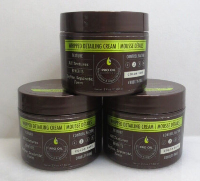 MACADAMIA PROFESSIONAL WHIPPED DETAILING CREAM 2 OZ LOT OF 3