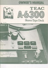 Owner’s Manual /Bedienungsanleitung für Teac A-6300
