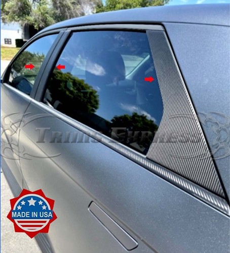 Carbon Fiber Black Window Pillar Trim Kit For 2016-2021 Honda Civic – 6-Piece Set, Easy Install