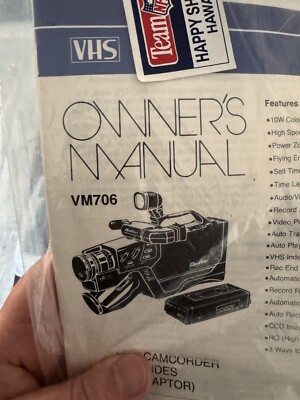 Vintage Quasar VM706 VHS High Quality Camcorder System - No