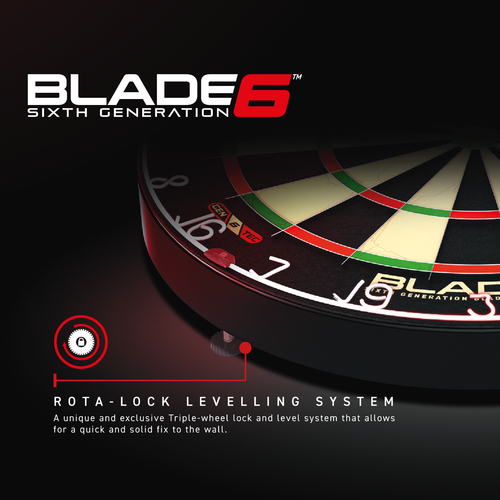 Winmau Blade 6 Professional Level Dartboard with Rota Lock - Picture 5 of 7