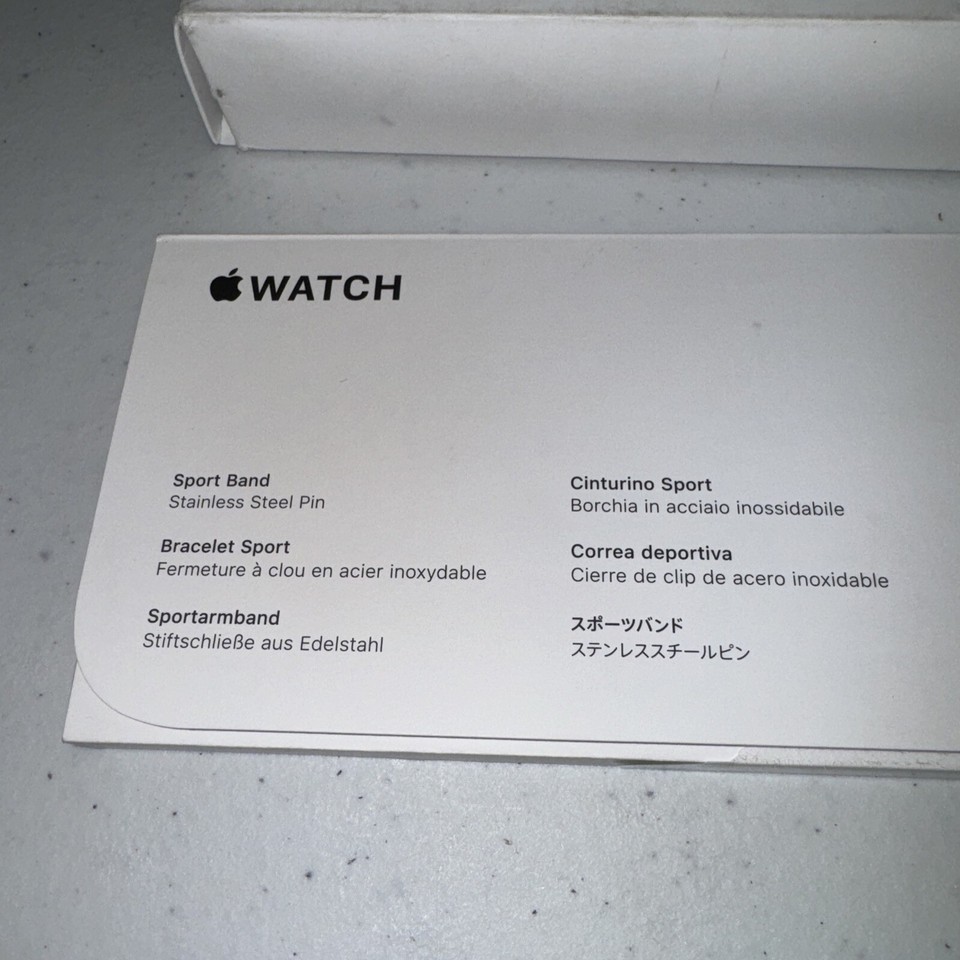 Apple Watch SE 2nd Gen 40mm Silver Aluminum Case Storm Blue Sport Band