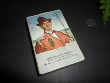 Vintage PLAYING CARDS deck - Gay Philosopher goes FISHING - Ellwood City PA