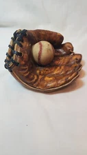 Baseball Glove With Ball Vtg 1998 S.S. Sarna Decor Figurine Memorabilia Resin
