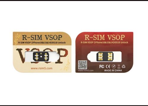 RSIM VSOP Unlocking Card for iPhone 16/15/14/13/12/11/X/8 on iOS 17.x - 18.3 USA