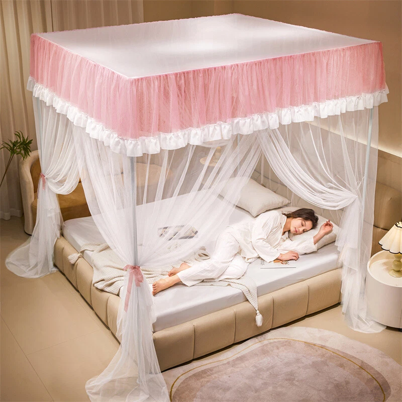 2024 summer mosquito net with stainless steel tubes netting for bed dust proof - Image 2 of 4