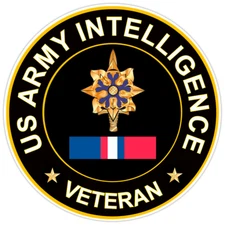 US Army Intelligence Veteran Bumper Sticker Military Vinyl Soldier Decal 5"