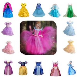 Kids Girls Princess Dress Costume Cosplay Halloween Dress Up Girls Fancy Dress Ebay