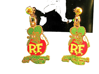 RATFINK RAT FINK - earrings , ear rings GIFT BOXED gold tone | eBay