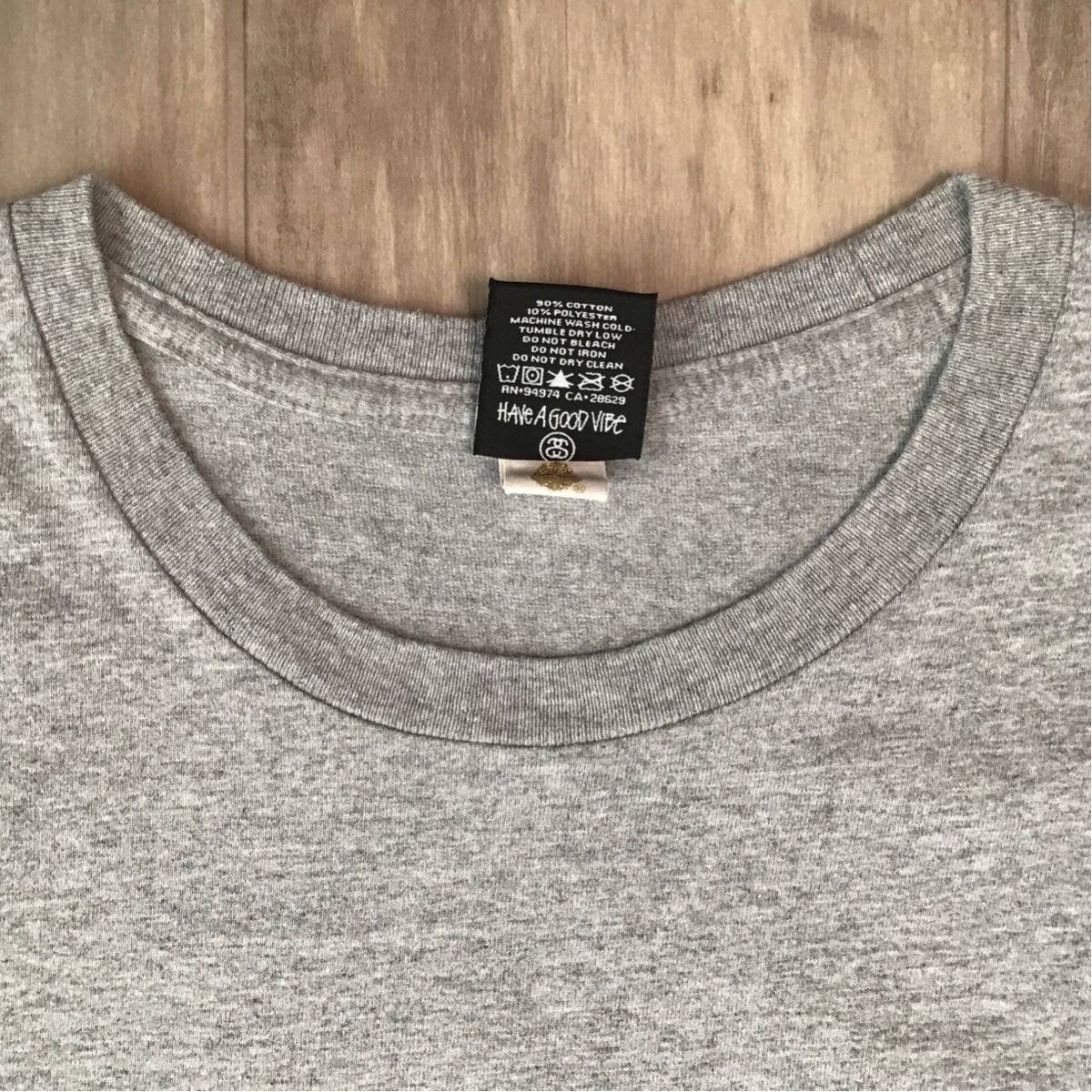 BAPE × stussy ILL COLLABORATION Shark T-shirt Gray A Bathing