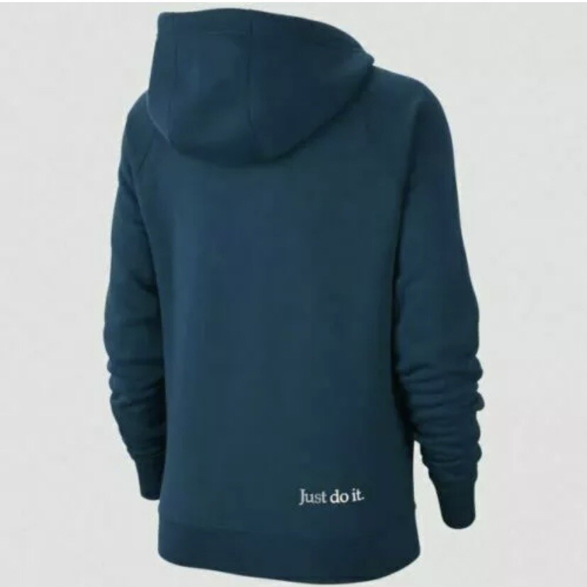 nike women's sportswear shine metallic logo zip hoodie