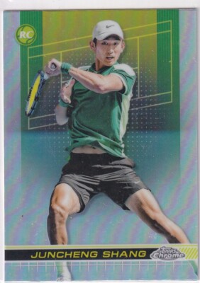 Topps Chrome 2024 Tennis No. 84 Juncheng Shang Rookie Silver Refractor