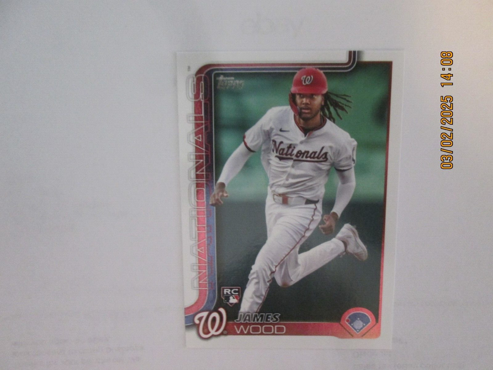 JAMES WOOD NATIONALS 2025 TOPPS ROOKIE CARD #181