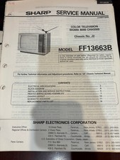 ORIG. SHARP FF13663B TV Repair Service Manual ORIGINAL