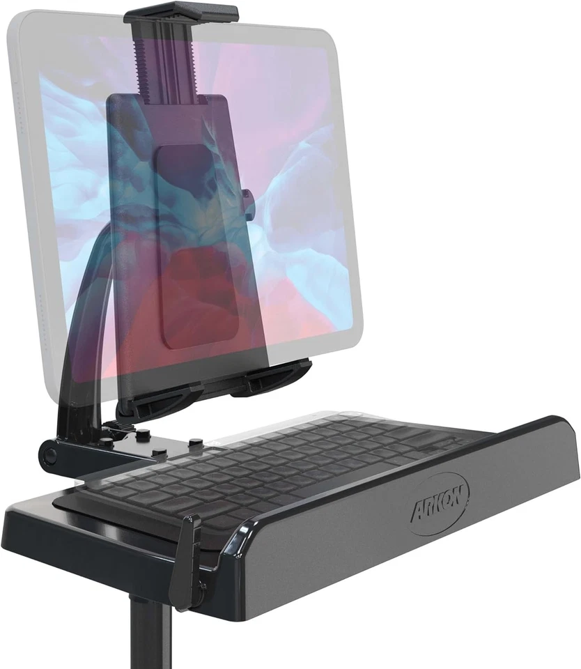 Car Tablet Mounts Keyboard Tray iPad Samsung Holder Easy Install Durable, Black - Image 2 of 4