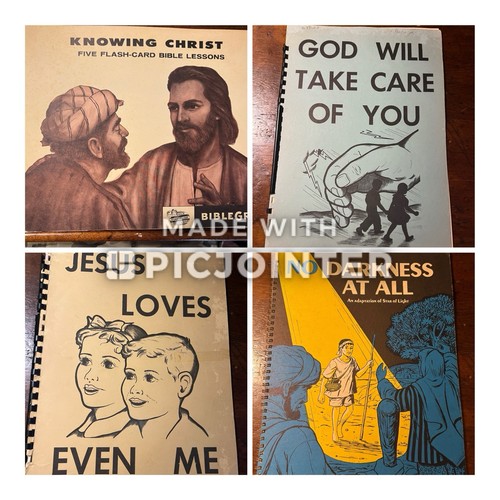 Konvolut 8 alte biblische visuelle Bücher. Inspirierende christliche Geschichten & Lektionen - Bild 2 von 15