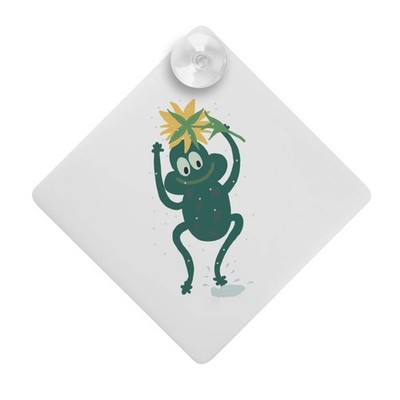 'Frog Dancing In The Rain' Suction Cup Car Window Sign (CG00038675)