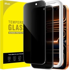 JETech Privacy Screen Protector for iPhone 17 Pro 17 Max, Black 