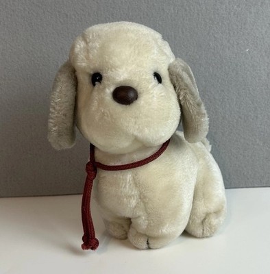 VTG 1983 Umekichi Puppy Dog Dakin 9'' Beige Plush Stuffed Doll Oriental Toy Korea