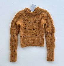 H&M Wool Alpaca Blend Sweater Cable Open Knit...