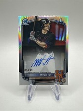 Mitch Voit 2025 Bowman Draft Refractor Auto /499 Chrome 1st Auto Mets CPA-MV