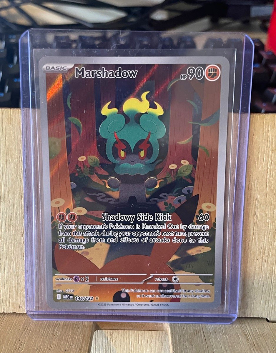 Marshadow 146/132 MEG Full Art Pokémon TCG Card English Fighting 90HP