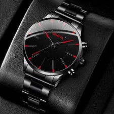 Men's Fashion Watch Stainless Steel Quartz Luminous Classic Analog Safety Clasp.