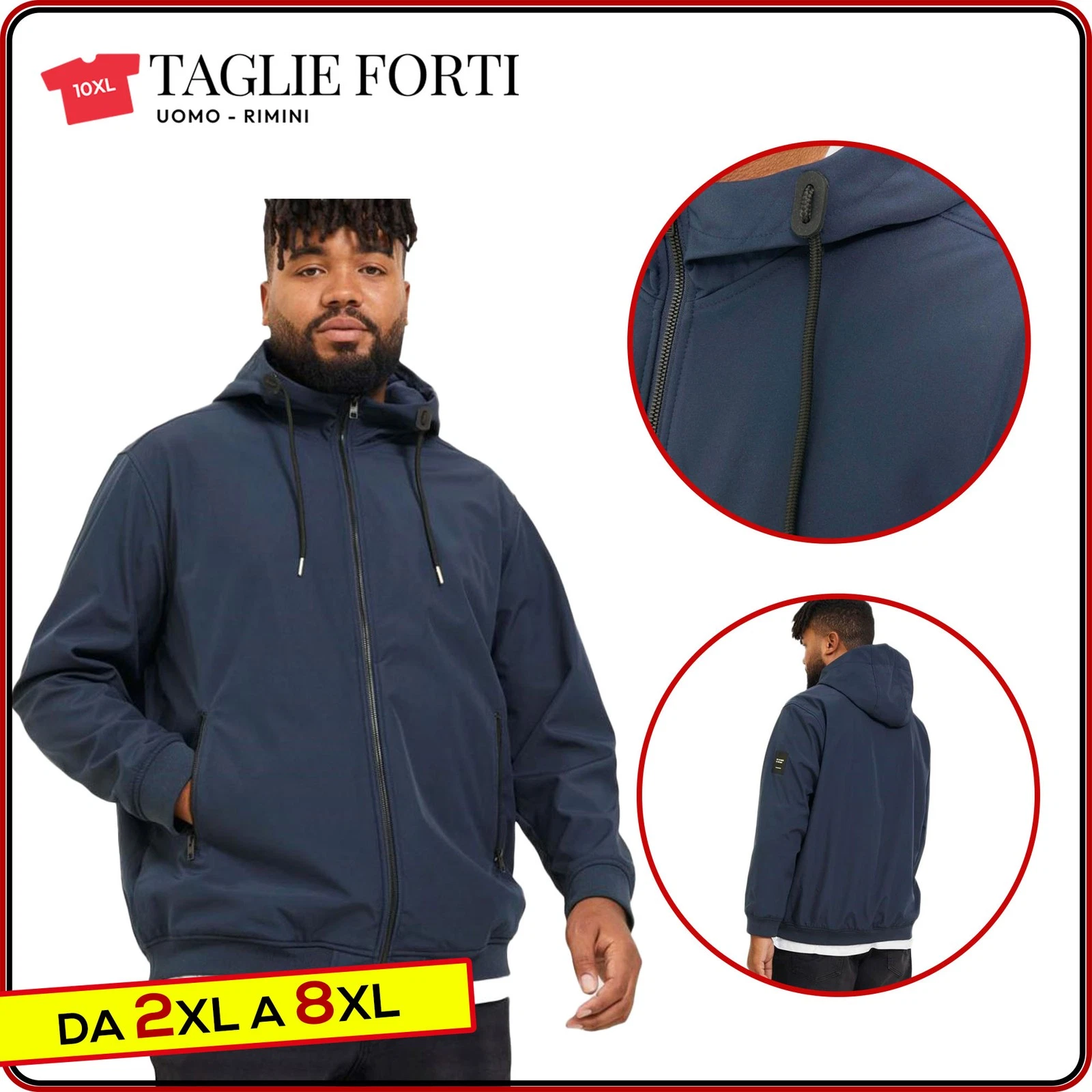 men's jacket PLUS SIZES bomber fleece jacket from 2 xl to 8 xl Jack Jones