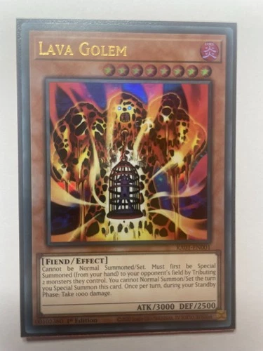 Lava Golem RA01-EN001 Ultra Rare Near Mint