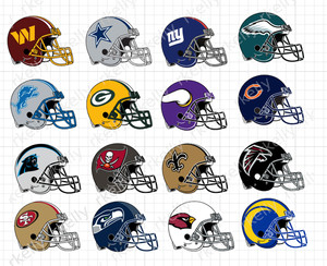 all 32 nfl football helmets Set of American Helmets. Layered Designs cutting this stand Here's my tierlist ranking the