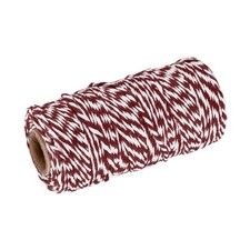 100M/109 Yards Dark Red White Rope Cotton Packaging Twine