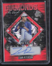 2025 Leaf Metal Diamonds in the Rough Liam Peterson #DR-LP1 Red Wave 5/5