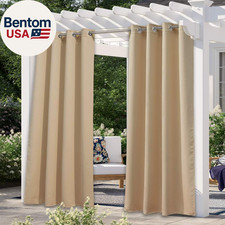 Outdoor Curtains for Patio Waterproof 95" L, Blackout Gazebo Curtain for Pergola