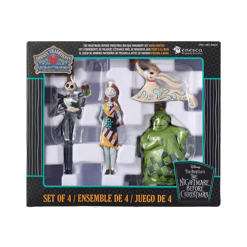 Nightmare Before Christmas Ornaments Set of 4 Jim Shore Disney Traditions Enesco