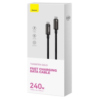 Baseus 240W USB-C to USB-C Cable PD 3.1 Fast Charge for iPhone 15 16 Pro Max S24