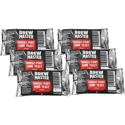 6X Brew Master Port Shiraz Wine Yeast packet 7g Home Brew Premium Yeast