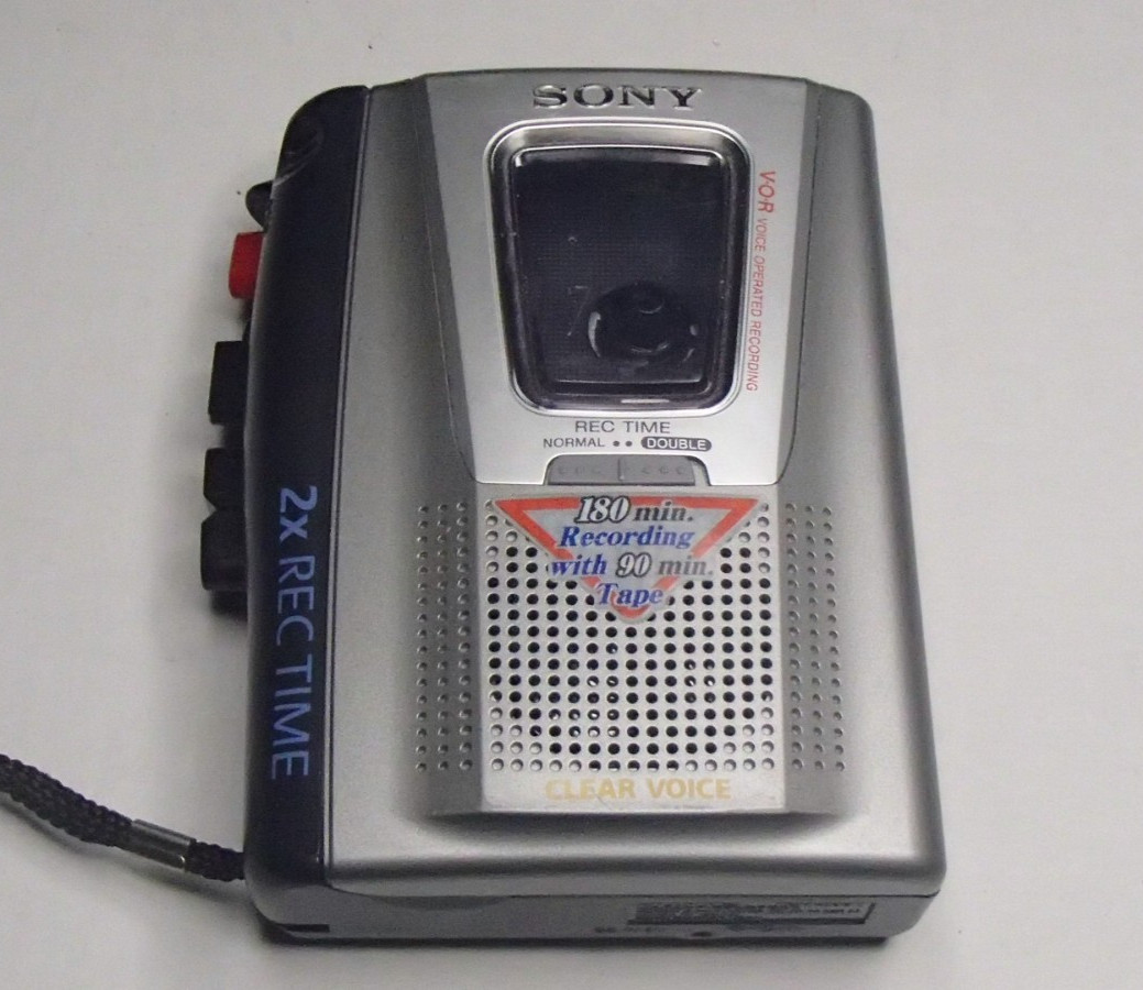 SONY VOR VOICE OPPERATED CASSETTE TAPE RECORDER 2x REC TIME TCM-20DV - TESTED