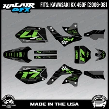 Graphics Kit for Kawasaki KX450F (2006-2008) Axis-Green-Shift